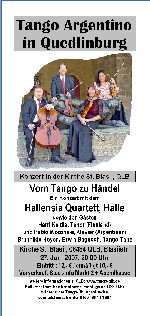 Konzert Hallensia Quartett in der Kirche St. Blasii